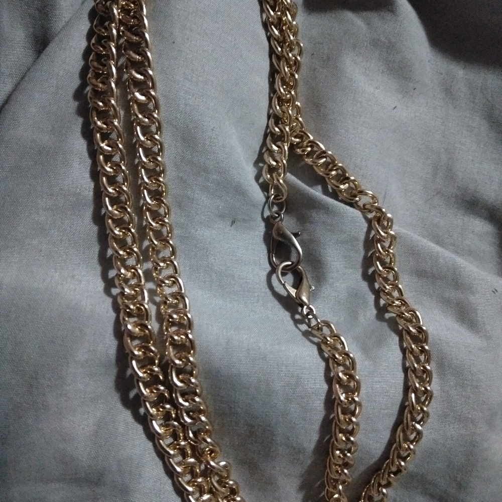 Long gold chain Statement Necklace